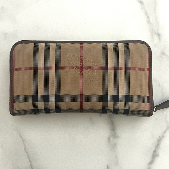AUTHENTIC Burberry Horseferry Check Elmore Zip Around Wallet - Picture 3 of 12